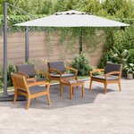 vidaXL Ensemble bistrot 5 Pièces Marron 45 x 45 x 38cm