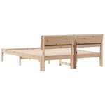 vidaXL Cadre de lit avec tête de lit Marron 150 x 200 cm Pin massif