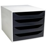 Module De Classement Ecobox Office 4 Tiroirs - Noir - Exacompta