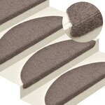 vidaXL Tapis autoadhésifs de marches 5 Pièces Crème 56x17x3 cm Aiguilleté
