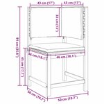 vidaXL Ensemble de banc de jardin 3 Pièces Marron Bois d'acacia massif