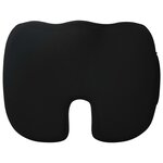 vidaXL Coussin d’assise avec oreiller Noir 47 x 36 5 x 8 cm Avec filet