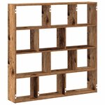 vidaXL Étagère cube murale 12 compartiments vieux bois bois ingénierie