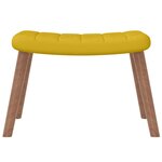 vidaXL Chaise à bascule avec repose-pied Jaune moutarde Velours
