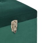 vidaXL Banc avec compartiment de rangement 105 cm Vert Velours