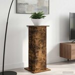 vidaXL Support de Plante Chêne fumé 30 5 x 30 x 80 5 cm