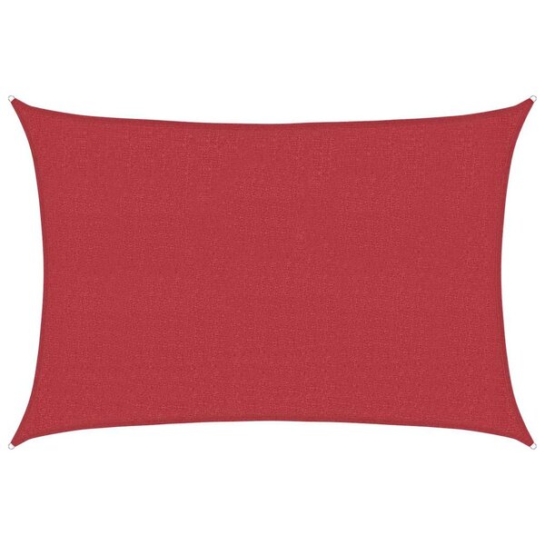 vidaXL Voile d'ombrage 160 g/m² Rouge 2 5x4 m PEHD