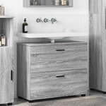 vidaXL Cabinet de salle de bain Sonoma gris 76 5 x 35 x 64 cm