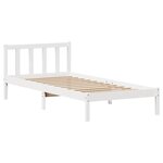 vidaXL Cadre de lit sans matelas blanc 90x200 cm bois de pin massif