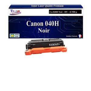 T3AZUR -Toner compatible avec Canon 040H pour Canon LBP-710Cx  LBP-712Cdn  LBP-712Cx Noir - 12 500p