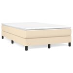 vidaXL Cadre de lit à ressorts crème 120x200 cm tissu