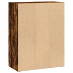 vidaXL Bibliothèque chêne fumé 60x30x77 cm bois d'ingénierie
