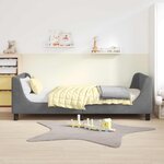 vidaXL Cadre de lit pour enfants avec tête de lit Gris foncé