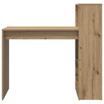 vidaXL Bureau d'écriture Chêne artisan Panneau de particules Moyen