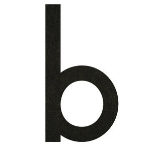 B Béton Noir - numéro adhésif pour boîtes aux lettres- Vinyle épais texturé  hauteur 50 mm.
