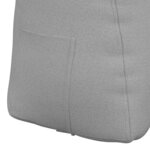vidaXL Coussin de Dos Gris nuage 45 x 24 x 50 cm tissu