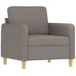 vidaXL Ensemble de canapés 4 Pièces avec coussins Taupe Tissu