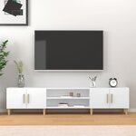 vidaXL Meuble TV blanc 180x31 5x40 cm bois d'ingénierie