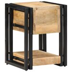 vidaXL Tables de nuit 2 Pièces 40x40x40 cm Bois de manguier massif