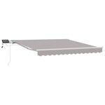 Auvent manuel rétractable vidaXL avec LED Gris clair 300x250 cm