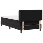 vidaXL Lit à ressorts avec tête de lit Noir 200 x 100 cm Velours