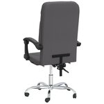 vidaXL Fauteuil inclinable de bureau Gris Similicuir