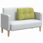 vidaXL Coussin de Dos Vert clair 80 x 24 x 50 cm tissu