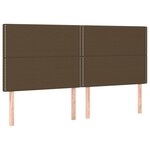 vidaXL Tête de lit à LED Marron foncé 200x5x118/128 cm Tissu