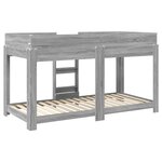 vidaXL Lit Superposé pour Enfants Gris Sonoma 100 x 190 cm