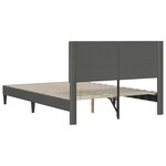vidaXL Cadre de lit Gris foncé 140 x 200 cm Tissu en velours côtelé