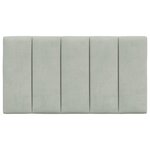 vidaXL Coussin de tête de lit Hanko gris clair 80 cm velours