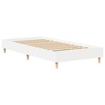 vidaXL Cadre de lit sans matelas blanc 100x200 cm bois d'ingénierie