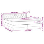 vidaXL Sommier à lattes de lit avec matelas Marron foncé 160x200 cm