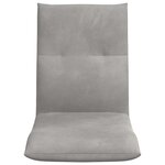 vidaXL Fauteuil de sol ajustable Gris clair Velours