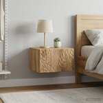 vidaXL Table d'appoint murale 2 pièces Chêne artisanal