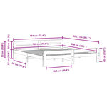 vidaXL Cadre de lit sans matelas cire marron 180x200cm bois pin massif