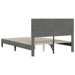 vidaXL Cadre de lit avec tête de lit Gris foncé 120 x 190 cm Velours