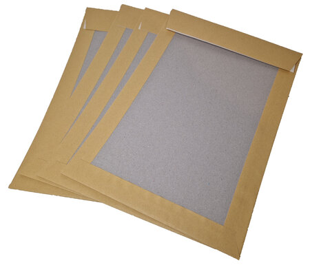 Lot de 50 pochettes dos carton (enveloppes) 24 260 x 330 mm kraft 120 gr