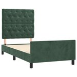 vidaXL Cadre de lit sans matelas vert foncé 80x200 cm velours