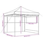 vidaXL Tente de fête 292 x 292 x 315 cm Bordeaux Tissu Oxford