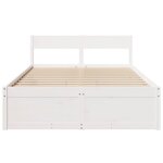 vidaXL Cadre de lit sans matelas blanc 120x200 cm bois de pin massif