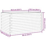 vidaXL Jardinière 90x60x45 5 cm bois de pin imprégné