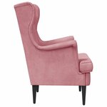 vidaXL Fauteuil Rose Velours