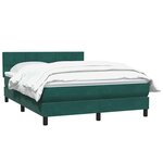 vidaXL Sommier à lattes de lit et matelas vert foncé 160x220cm velours
