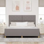 vidaXL Cadre de lit avec tête de lit Taupe 180 x 200 cm tissu