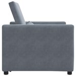 vidaXL Canapé-lit escamotable simple Gris foncé 90 x 165 x 87 cm