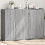 vidaXL Buffets 2 Pièces sonoma gris 60x31x84 cm bois d'ingénierie