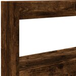 vidaXL Armoire tête de lit avec LED chêne fumé 100x17x102 cm