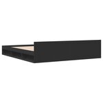 vidaXL Cadre de lit avec tiroirs sans matelas noir 200x200 cm