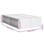 vidaXL Cadre de lit sans matelas taupe 120x190 cm tissu
